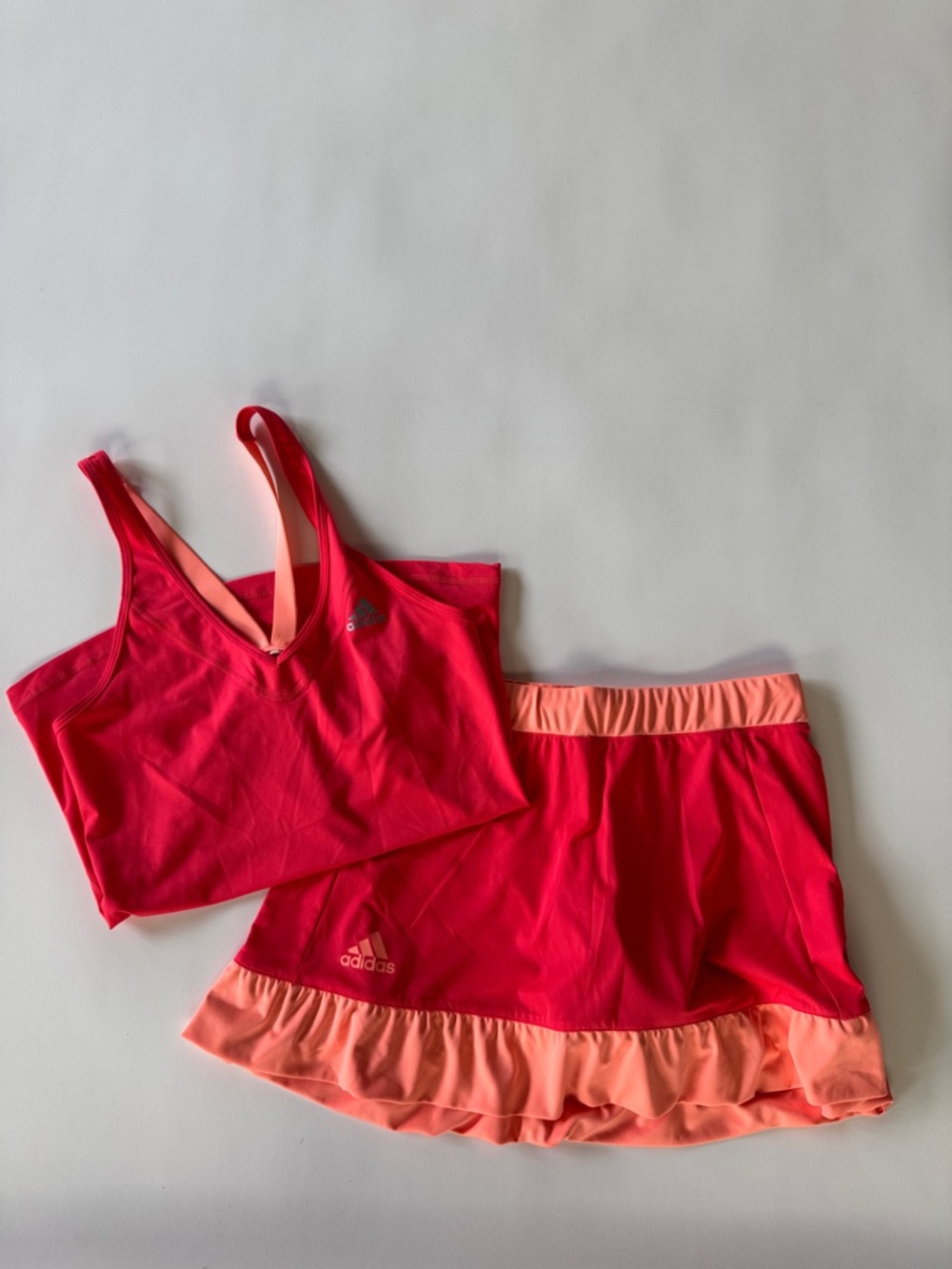 adidas Bright Pink and Peach Tennis Dress Set